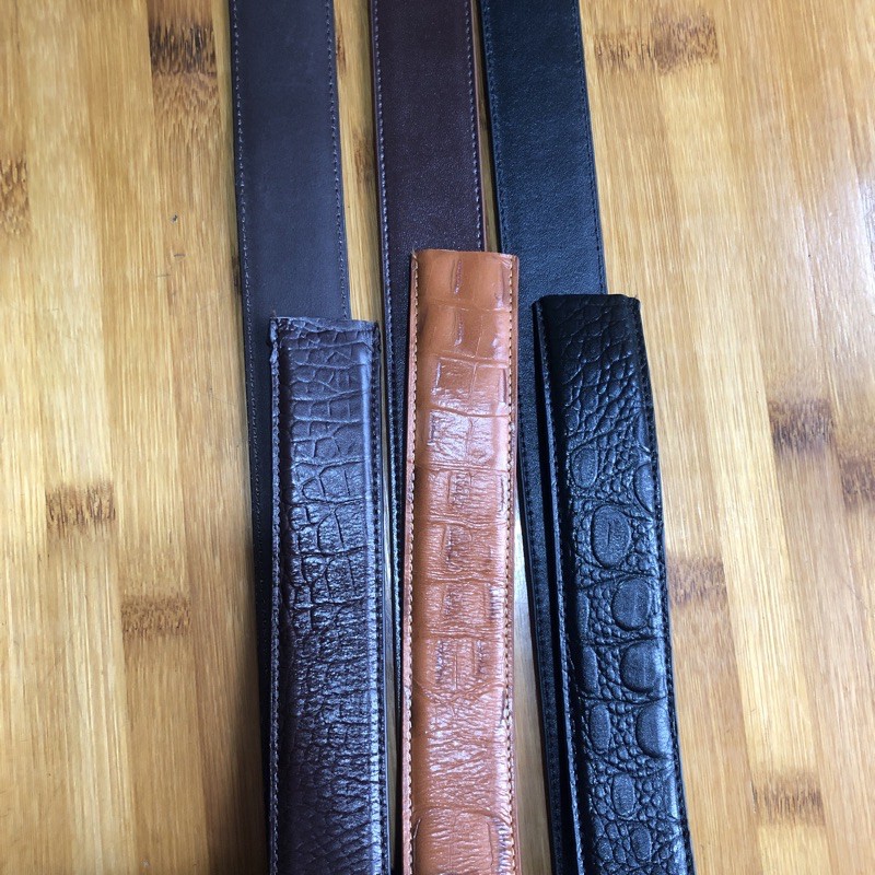 Dây nịt nam da bò không mặt khóa thắt lưng nam không đầu khóa