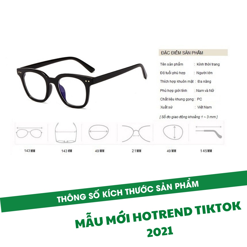 Kính mát nam nữ unisex thời trang Hàn Quốc bản lề hợp kim logo sắc nét -anchi house