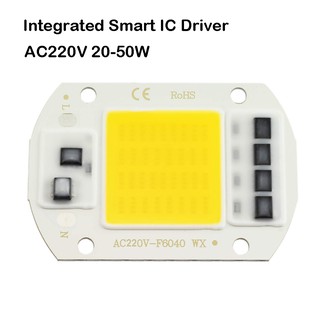 1 chip đèn led cob chip 20w 30w 50w ac220v thông minh