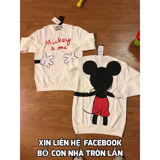 Áo Mickey hàng Zara xuất khẩu chất cotton - Áo Đôi cho bạn trai bạn gái bạn thân nhóm bạn gia đình câu lạc bộ trường lớp