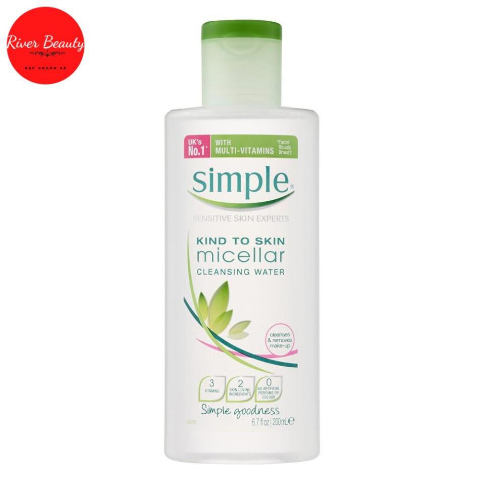 Nước tẩy trang Simple Kind to Skin Micellar Cleansing Water