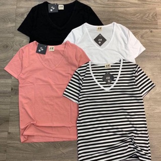 Áo phông hm cổ tim h&m vnxk