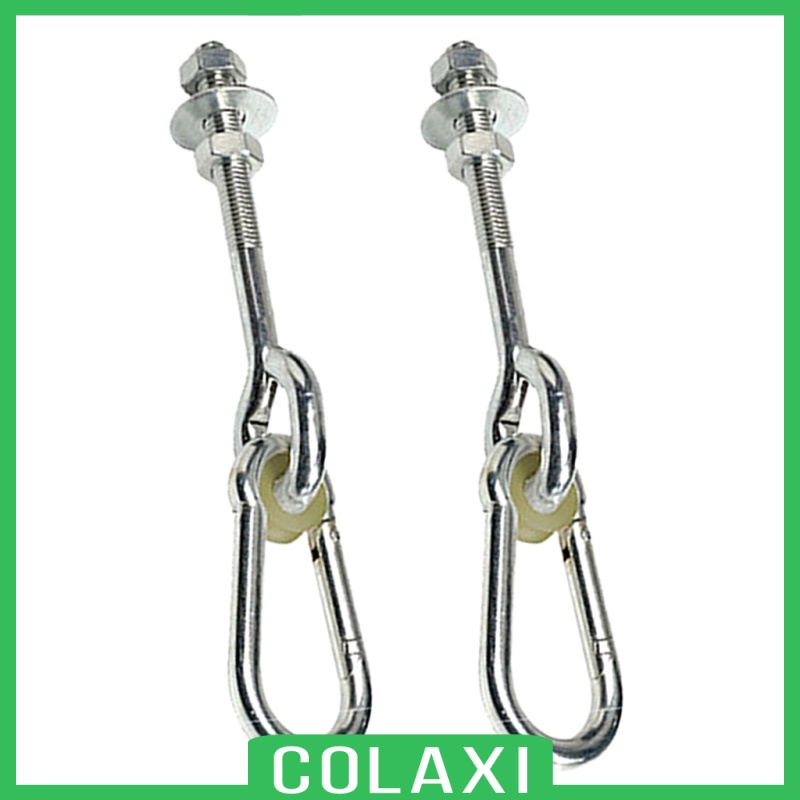 [COLAXI]2xSwing Thread Hook Playset Playground Yoga Seat Safety Locking Ceiling Mount 150mm