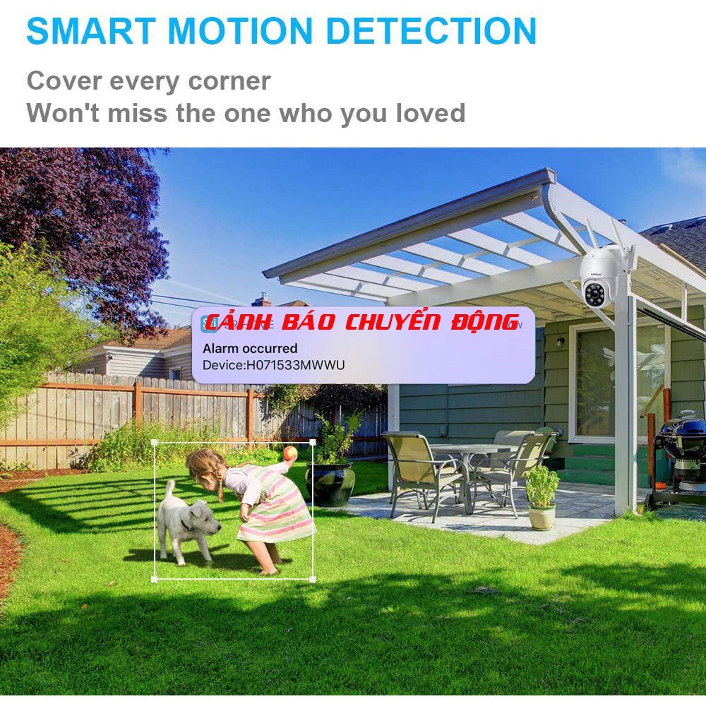 Camera mini Srihome ptz SP 028 1080p hồng ngoại 30m, đêm có màu, cảnh báo chuyển động, góc quay rộng | BigBuy360 - bigbuy360.vn