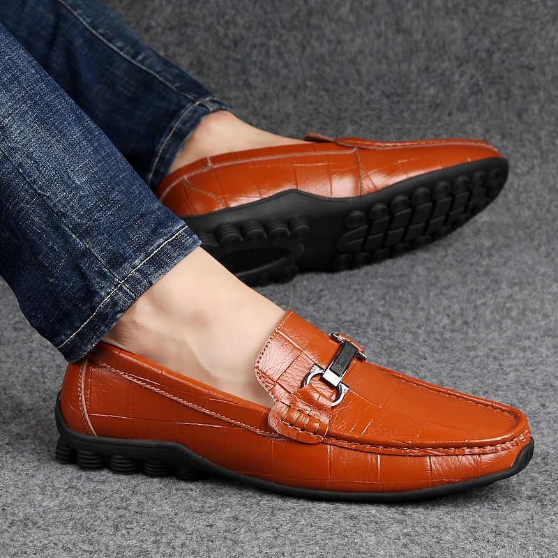Giày lười vải da thời trang công sở cho nam size 38-47