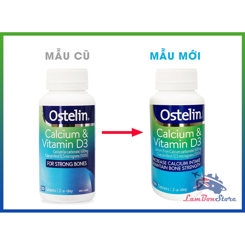 [Tem CHEMIST] Canxi bầu úc Ostelin 130 viên