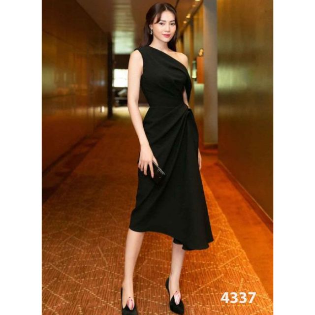 Đầm lệch vai dự tiệc sang trọng 4337 (Hàng thiết kế) HT Garment