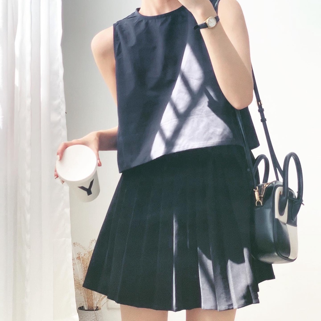 Áo kiểu croptop hở lưng thắt dây nơ cực hot , chất kaki dày dặn - immin.h