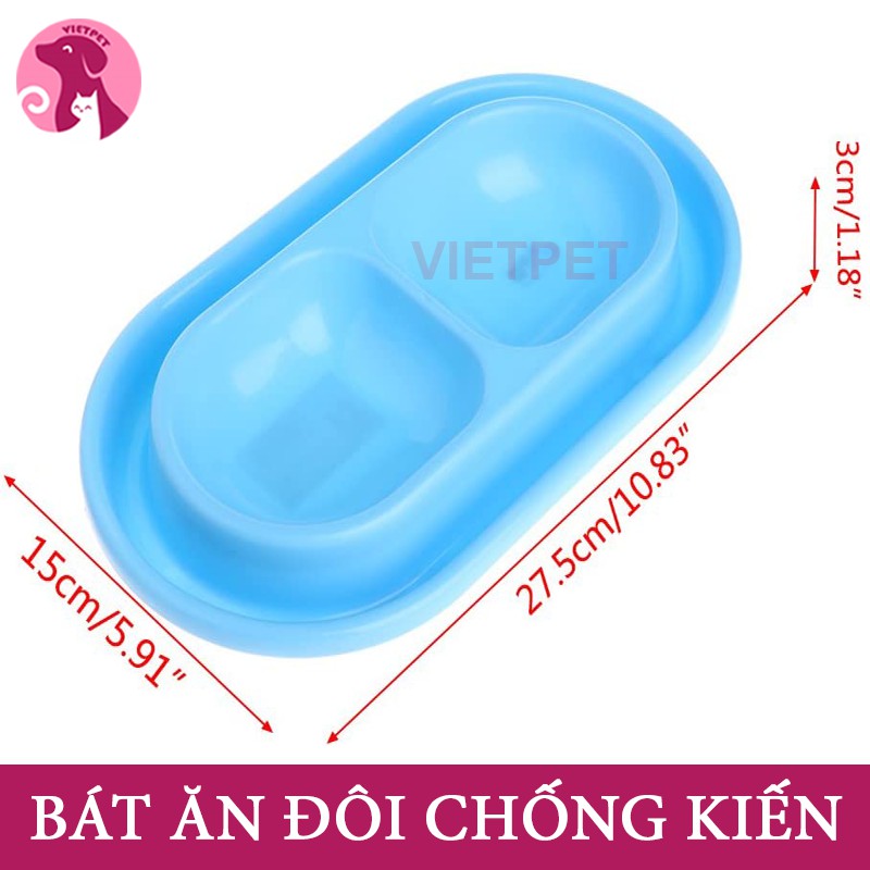 Bát ăn đôi chống kiến cho chó mèo (Loại 1)