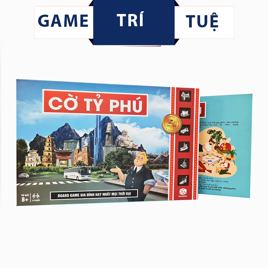 Đồ chơi Cờ tỷ phú giá rẻ, board game trí tuệ Việt Nam đơn giản, dạy trẻ tư duy làm giàu