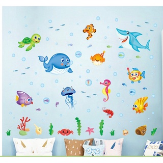 [HCM]DECAL DÁN TƯỜNG COMBO CÁ XINH 2