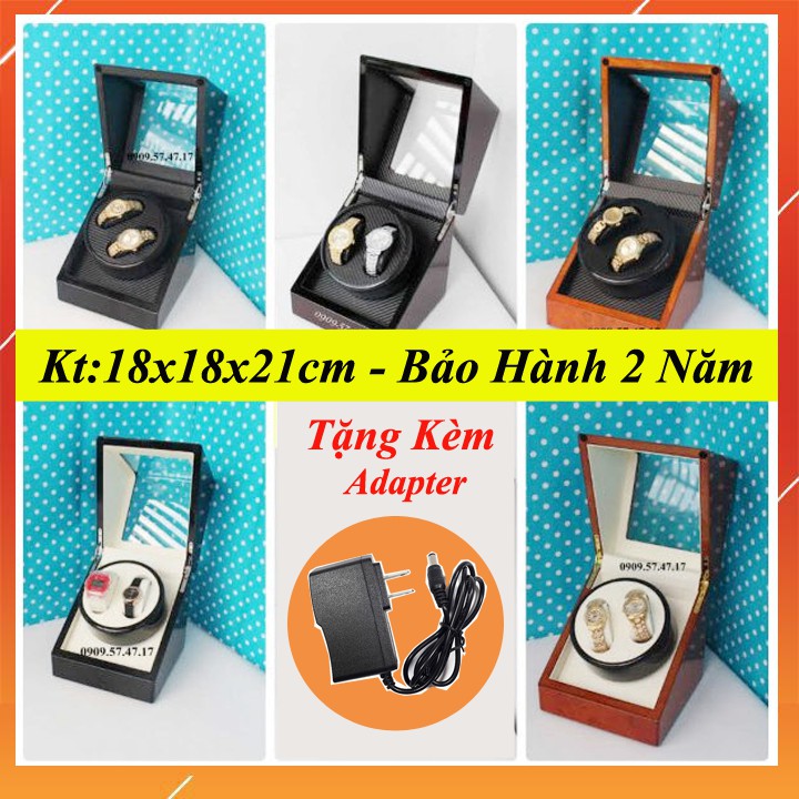 Hộp Xoay Đồng Hồ Cơ Automatic 1 Xoay, 2 Lắc, Kèm 2,3 Trưng Bày, Giá Rẻ Vỏ Da, Võ Gỗ Cao Cấp Chính Hãng