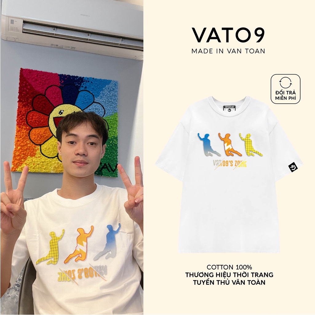 Áo thun unisex, áo thun nam nữ Văn Toàn VATO9'S ZONE Triple Real - It's Real Remake