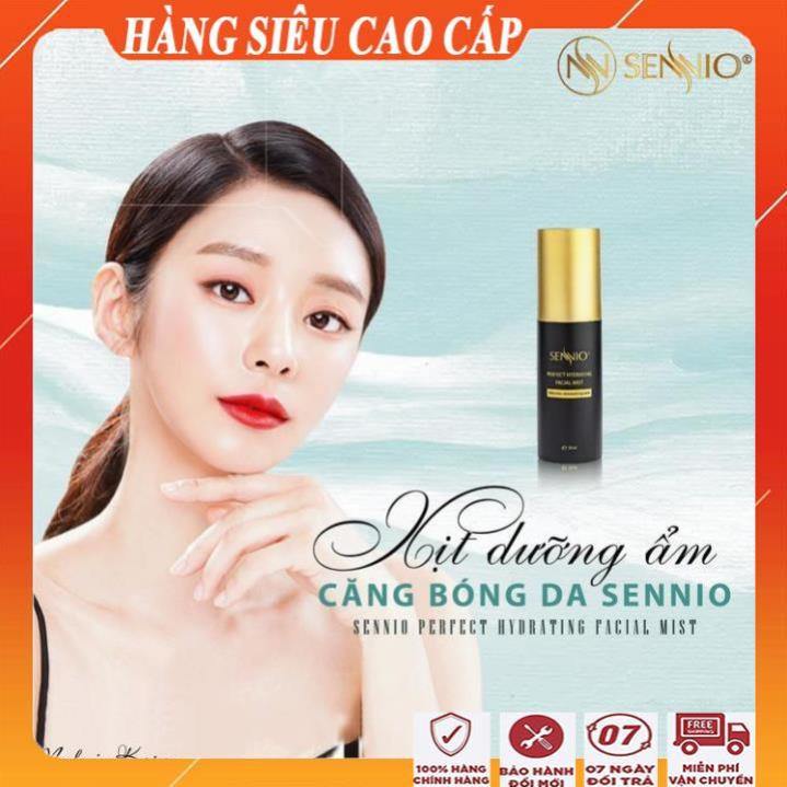 [ FreeShip - HÀNG CHÍNH HÃNG ] Xịt dưỡng ẩm căng bóng da sennio/ Xịt khoáng dưỡng ẩm da mặt đa năng cao cấp