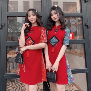 Đầm Cổ Tàu Xuân Gấm Cao Cấp