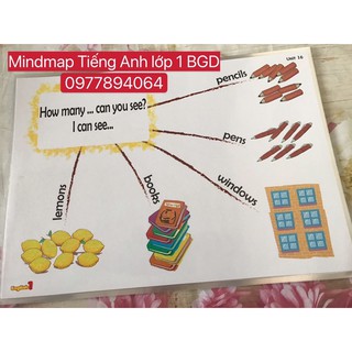 Mindmap luyện thuyết trình Tiếng Anh lớp 1 BGD- Size A3❤️ép plastics