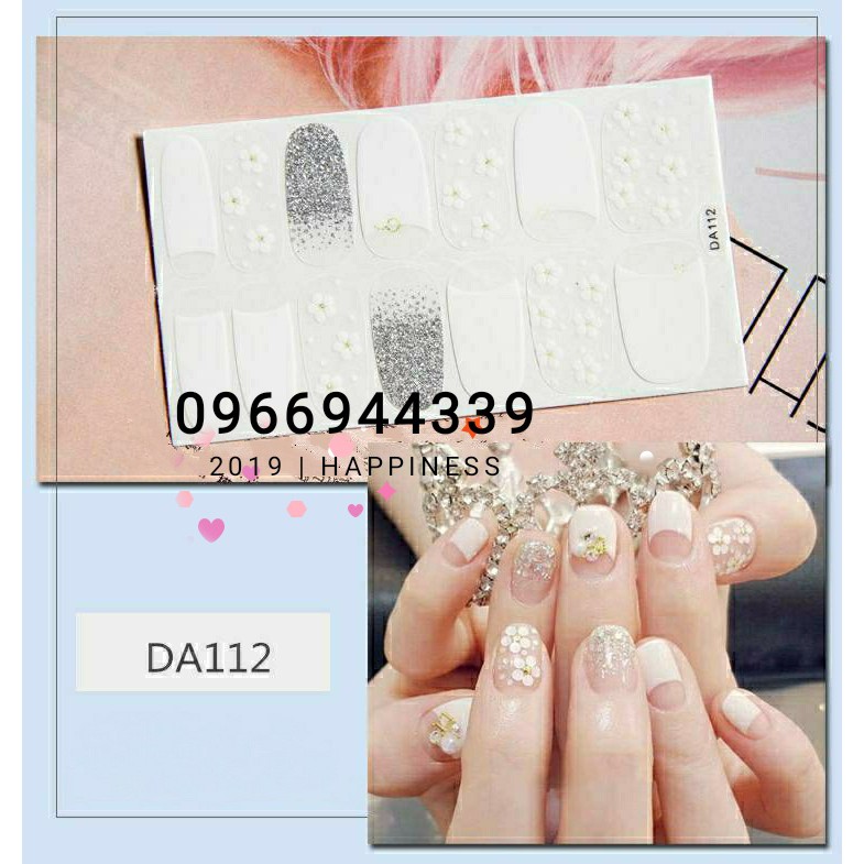 Miếng dán móng tay Phong cách Hàn Quốc Stickers Nails Wraps dễ thương