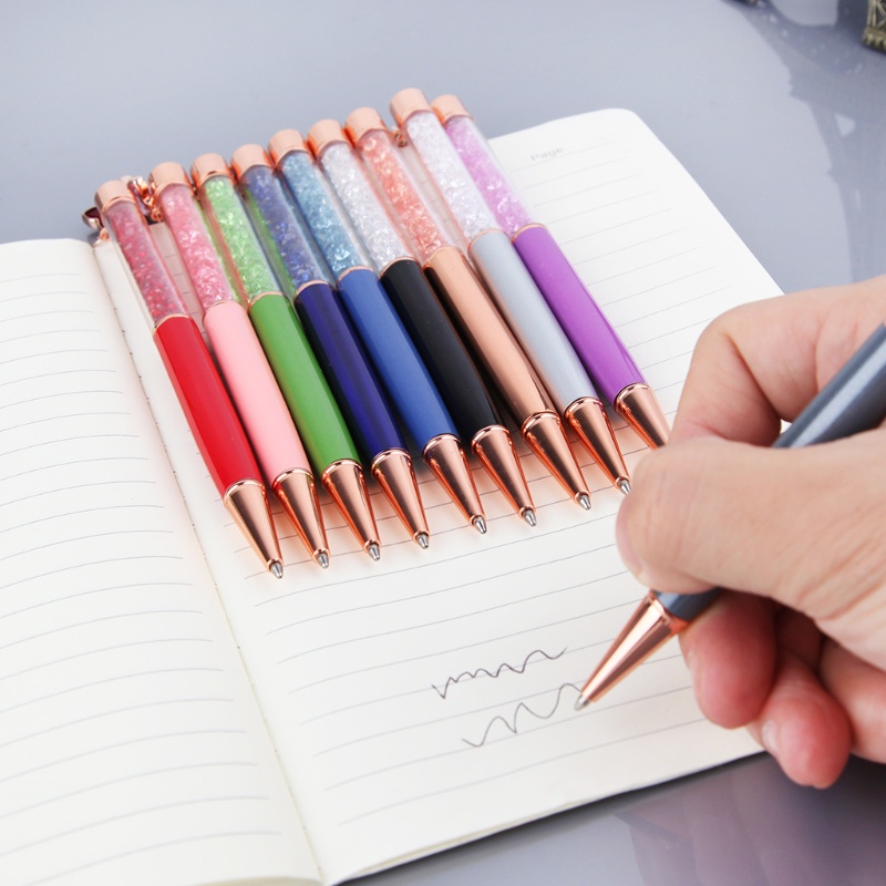 Bút Bi Bằng Kim Loại Đính Pha Lê Thời Trang