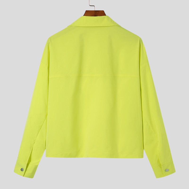 Áo khoác tay dài màu trơn thời trang cho nam size S-5XL