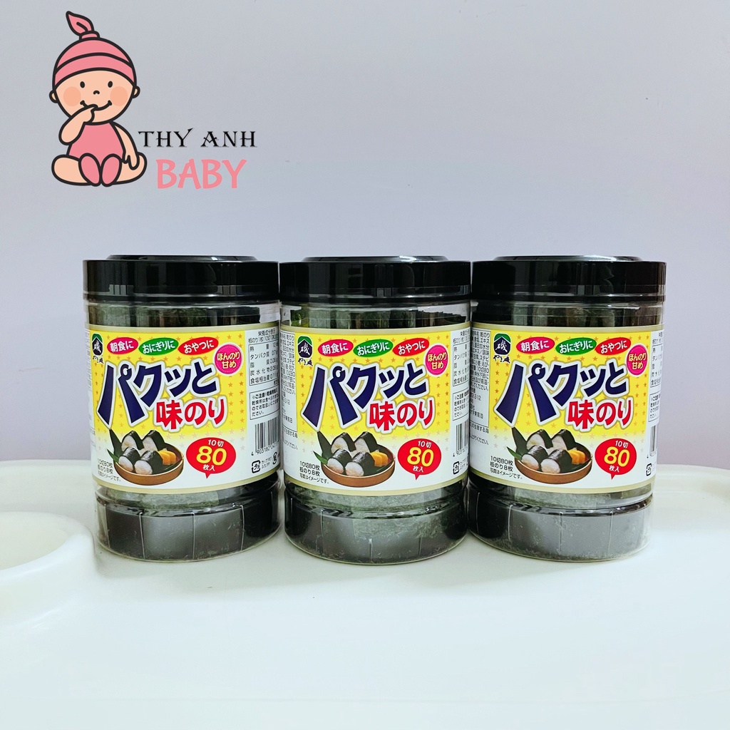 Rong Biển Ăn Liền Pakutto Nori 80 Miếng Nhật Bản