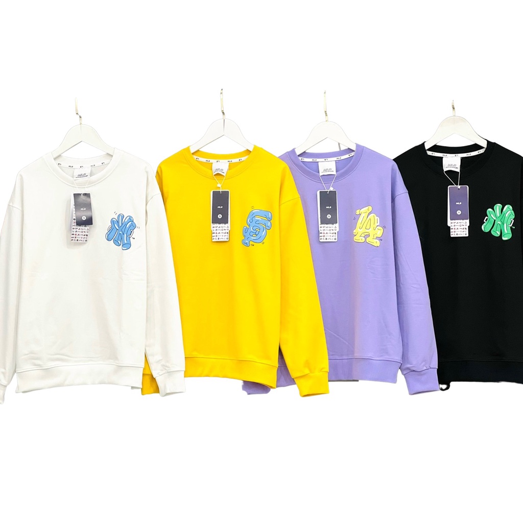 Áo khoác nỉ sweater MLB unisex Ulzzang, áo nỉ nữ from rộng Hot trend Thu Đông siêu đẹp phù hợp đi chơi dạo phố