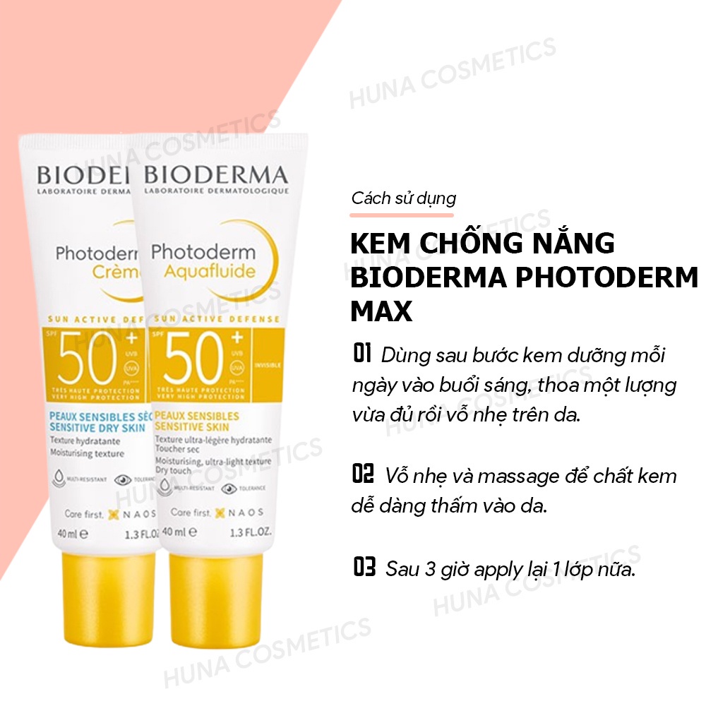 Kem chống nắng Bio Photoderm Aquafluide Creme SPF50+ 40ml