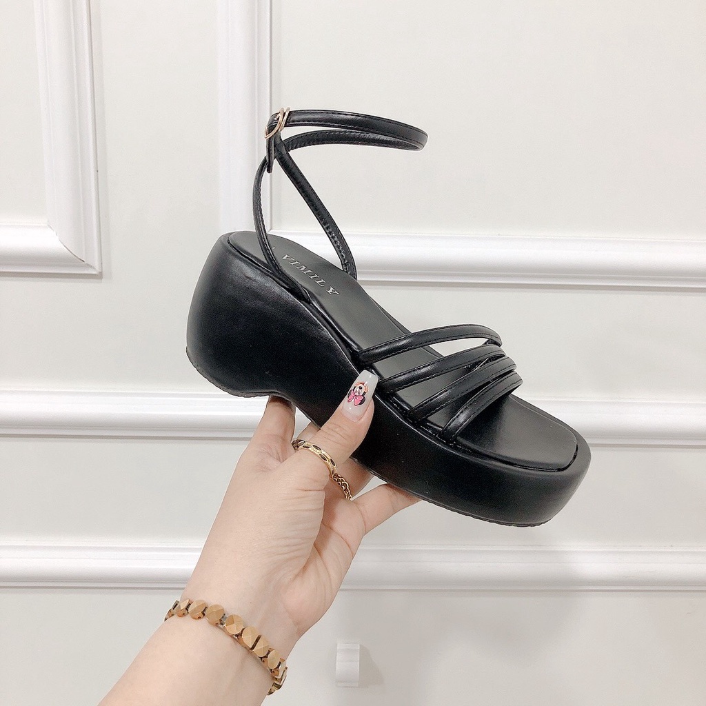 Sandal Nữ Đế Xuồng 7p Quai Dây Mảnh Bọc Da Giày Nhẹ Lên Chân Cực Xinh - Chi chanh store