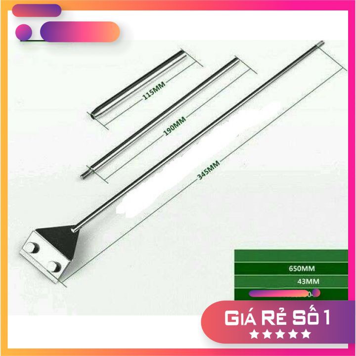 Dao Cạo Rêu Mufan Inox Dài 65cm 3 Đoạn Nối- Cạo rêu siêu sạch cho bể cá, thuỷ sinh