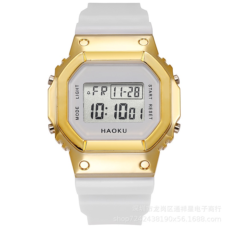 Đồng hồ nam nữ đeo tay unisex chính hãng bền đep chống nước mặt vuông D-ZINER K05haoku | BigBuy360 - bigbuy360.vn