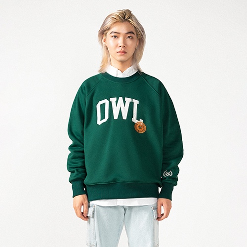 OWL SWEATSHIRT - Áo nỉ chui đầu màu Xanh lá - OWL281121