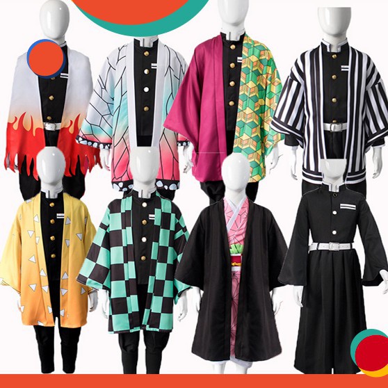 Trang Phục Hóa Trang Nhân Vật Hoạt Hình Demon Slayer Nezuko Tanjirou 110-150cm