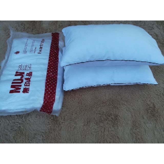 Cặp ruột gối đầu muji ép hơi vỏ cotton dày - Hàng Đẹp (Size 45cm x 65cm)