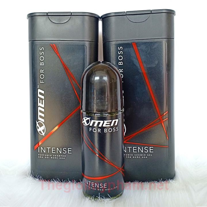 Combo For Boss Intense: Gội 180g + Tắm 180g + Lăn 50ml Xmen