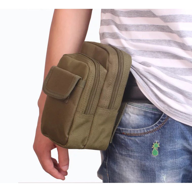 Túi đeo hông vải bố ( Màu be / đen/ Xanh) | BigBuy360 - bigbuy360.vn