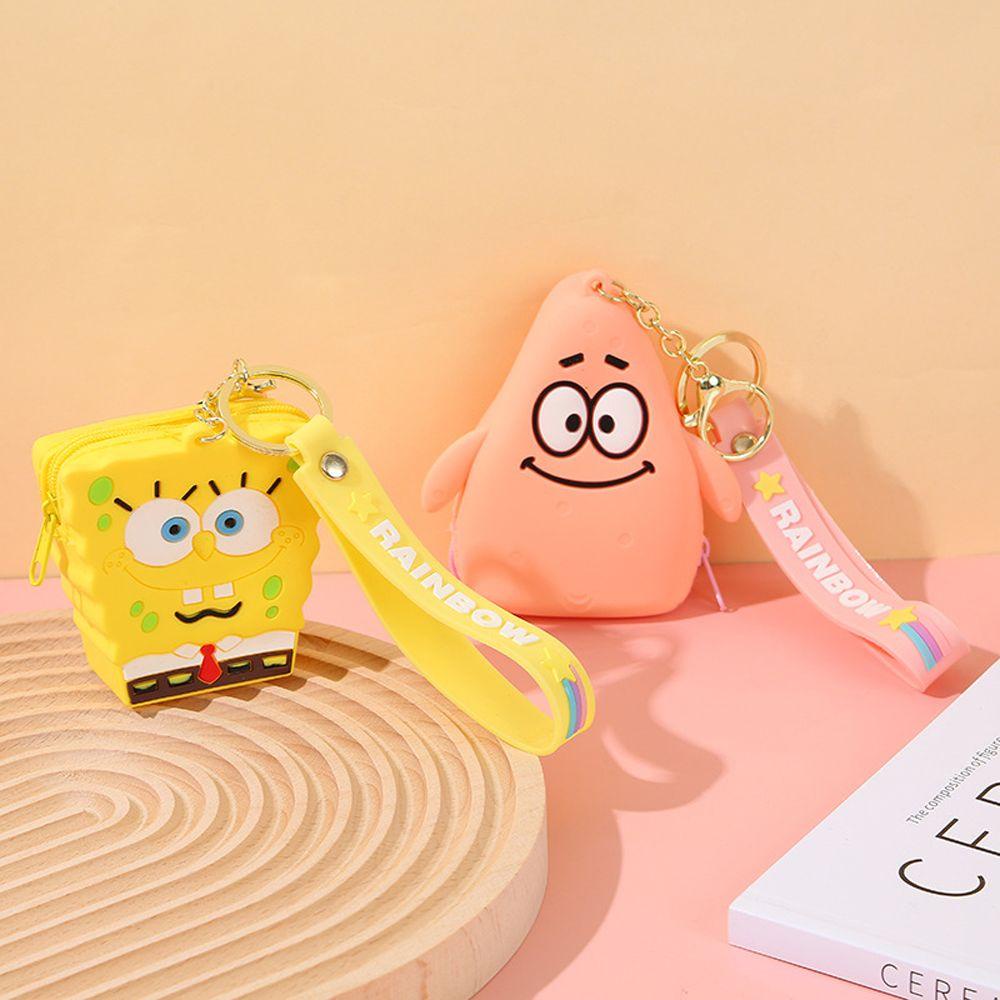 Ví Đựng Tiền Xu Mini Có Móc Khóa Họa Tiết Hoạt Hình Dễ Thương