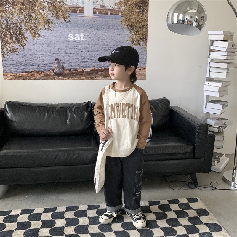 Áo thun dài tay Raglan Fromwriting cho bé A906