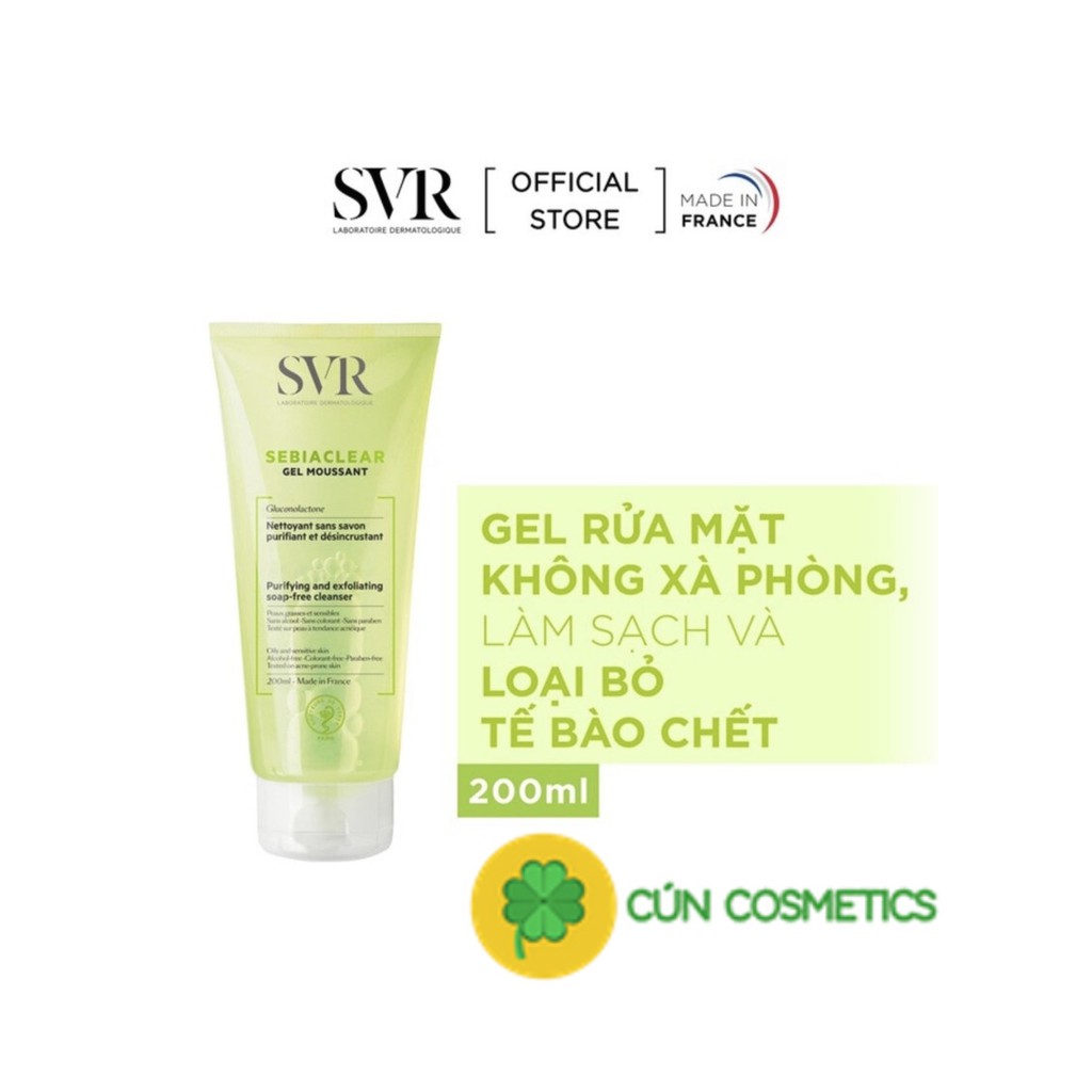 ✅[CHÍNH HÃNG][FreeShip + Quà 10k] Gel rửa mặt SVR Sebiaclear Gel Moussant dành cho da dầu 200ml | BigBuy360 - bigbuy360.vn