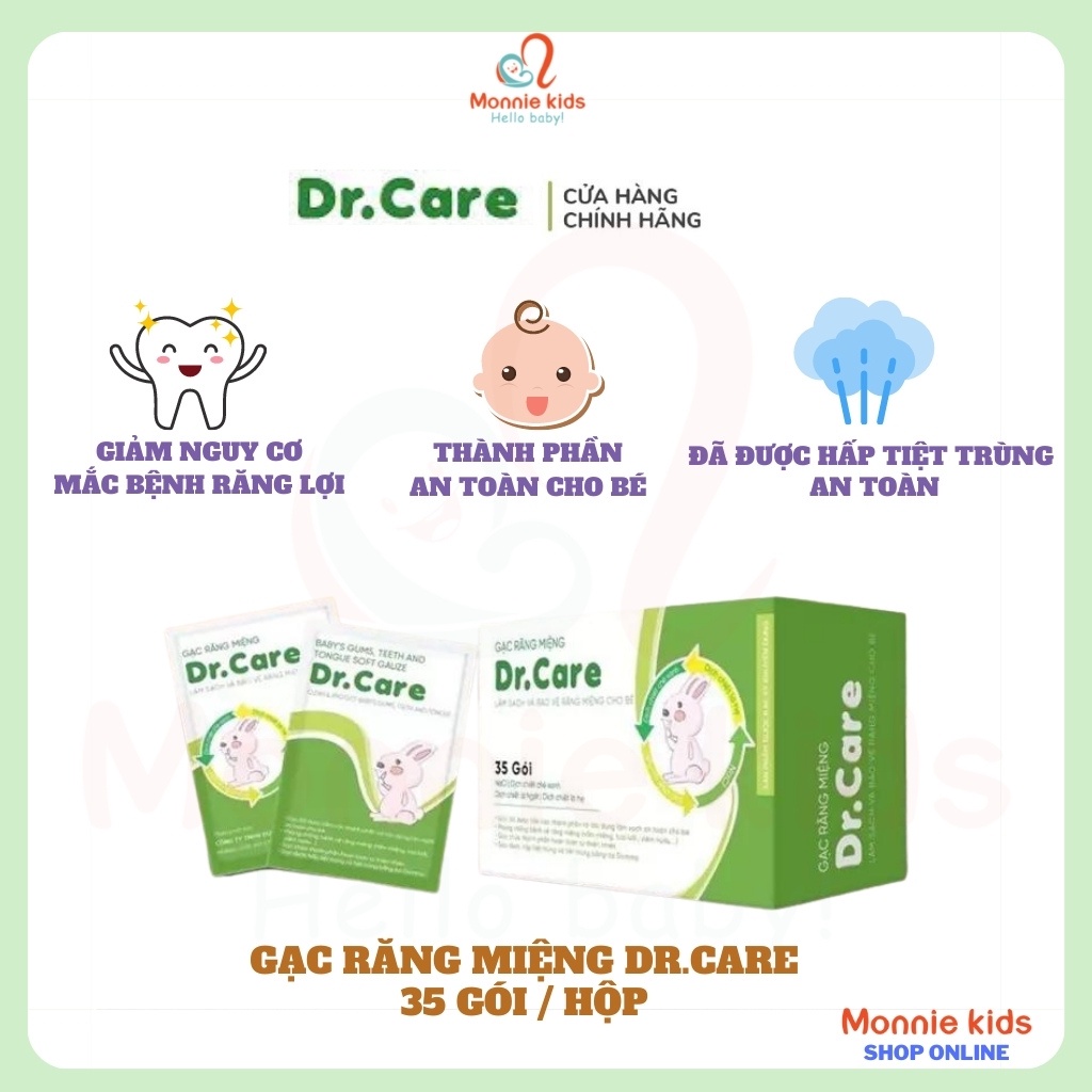 Gạc Rơ Lưỡi Dr.Care - 35 gói / hộp