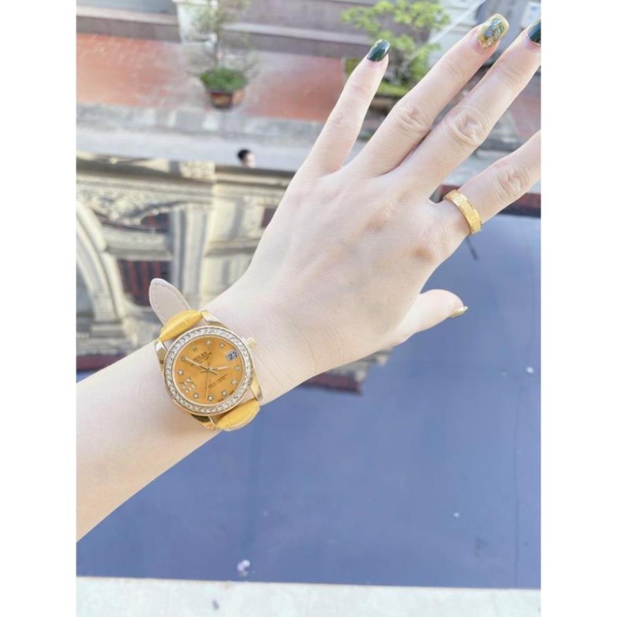 Đồng hồ nữ Rolex - viền đá dây kim loại - bảo hành 24 tháng