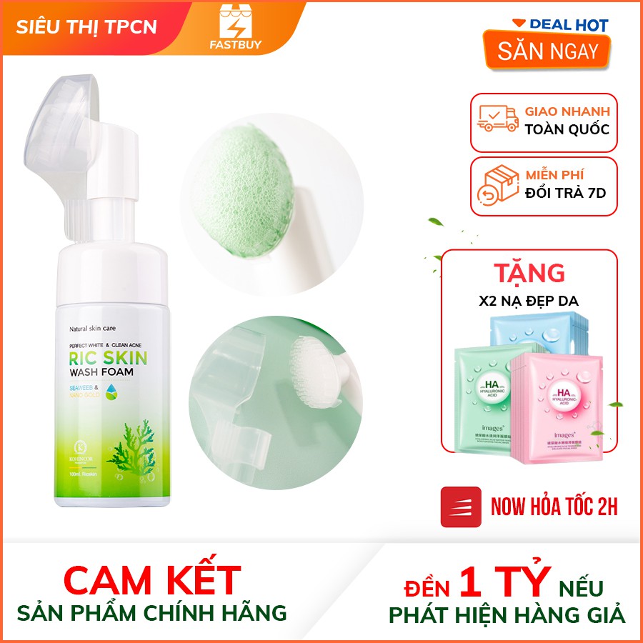 [✓ Đã Xác Minh] Sữa Rửa Mặt Ric Skin Wash Foam Kohinoor Có Đầu Cọ Tạo Bọt Mềm Mại