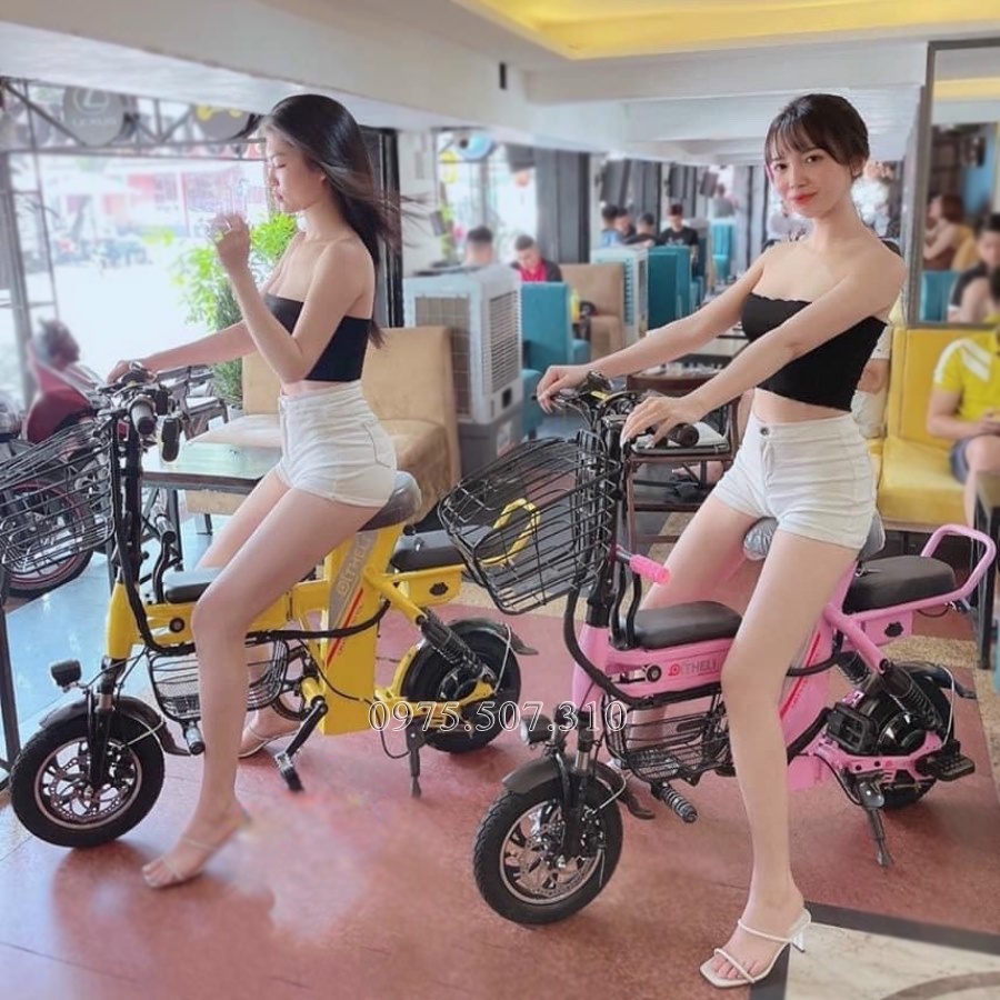 Xe đạp điện gấp gọn, Xe đạp điện đa năng Theli, Theli - 3 ghế ngồi, Pin Lihium 48v