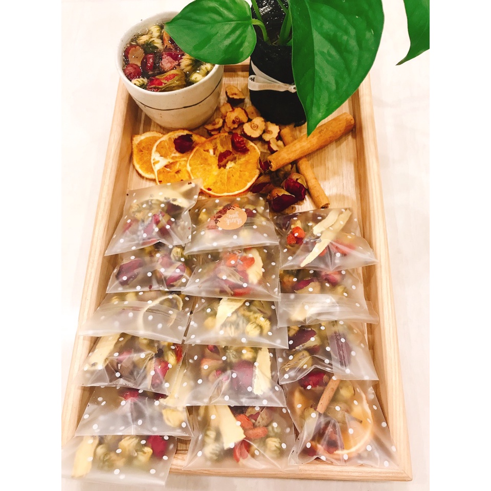 Trà tăng sức đề kháng( Cam, quế, hoa hồng)