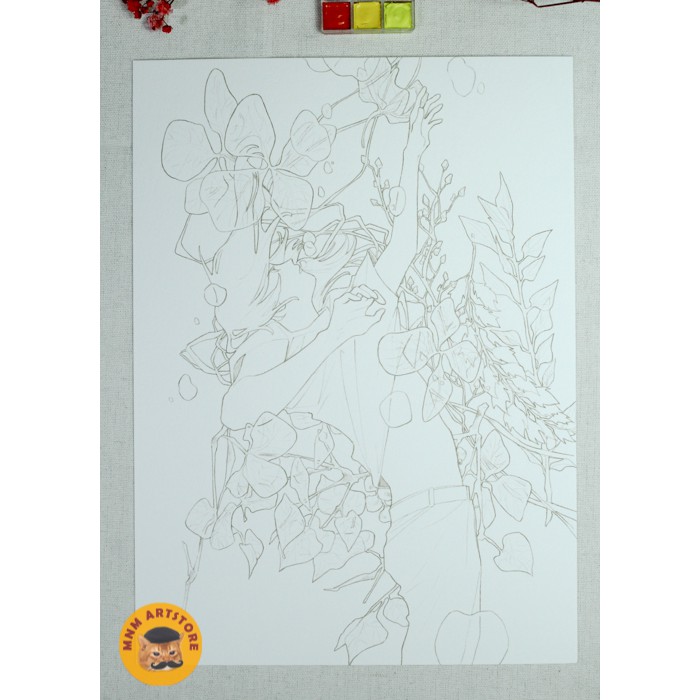 [MnM] Lineart &quot;Suy sụp&quot; và &quot;Xiềng xích&quot; của họa sĩ Photon - tranh luyện tô vẽ màu nước, marker lên trình cực nhanh