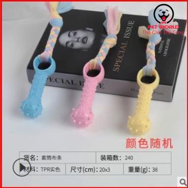 Đồ chơi cho chó cắn bi chống dính răng hàm con Teddy cún đỡ buồn chán dùng thú cưng nhỏ nhai