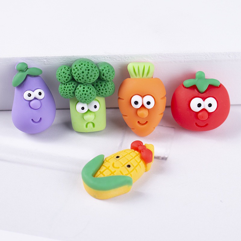 Charm (C327) slime/ Dụng Cụ Charm Trang Trí [Ko Keo &amp; Nút] Họa Tiết Trái Cây Cute