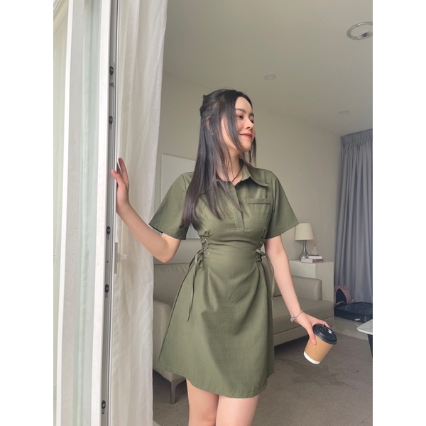 KT40 - ĐẦM POLO ĐAN DÂY EO