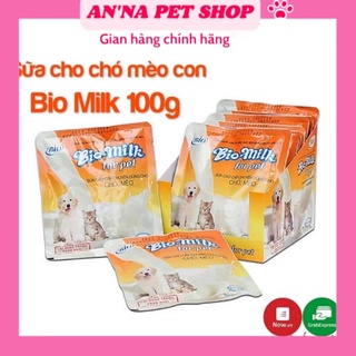 Sữa cho chó mèo, sữa Bio Milk cho mèo sơ sinh 100g, sữa cao cấp dùng cho chó mèo.