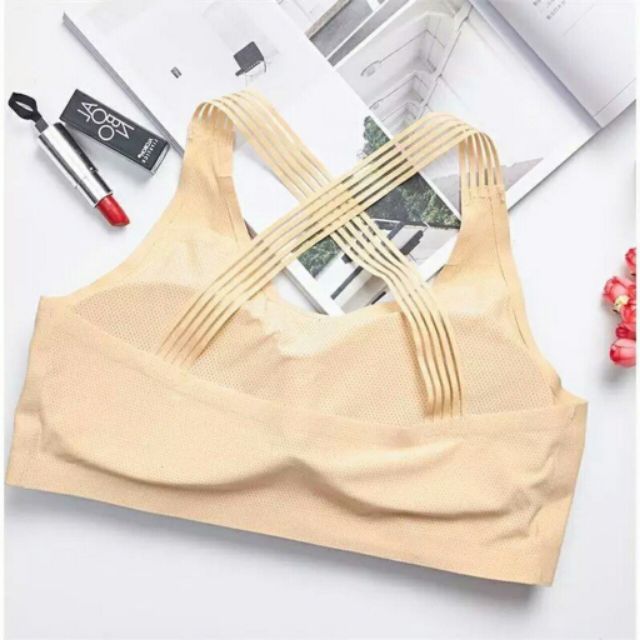 Áo bra su thông hơi đan dây chéo