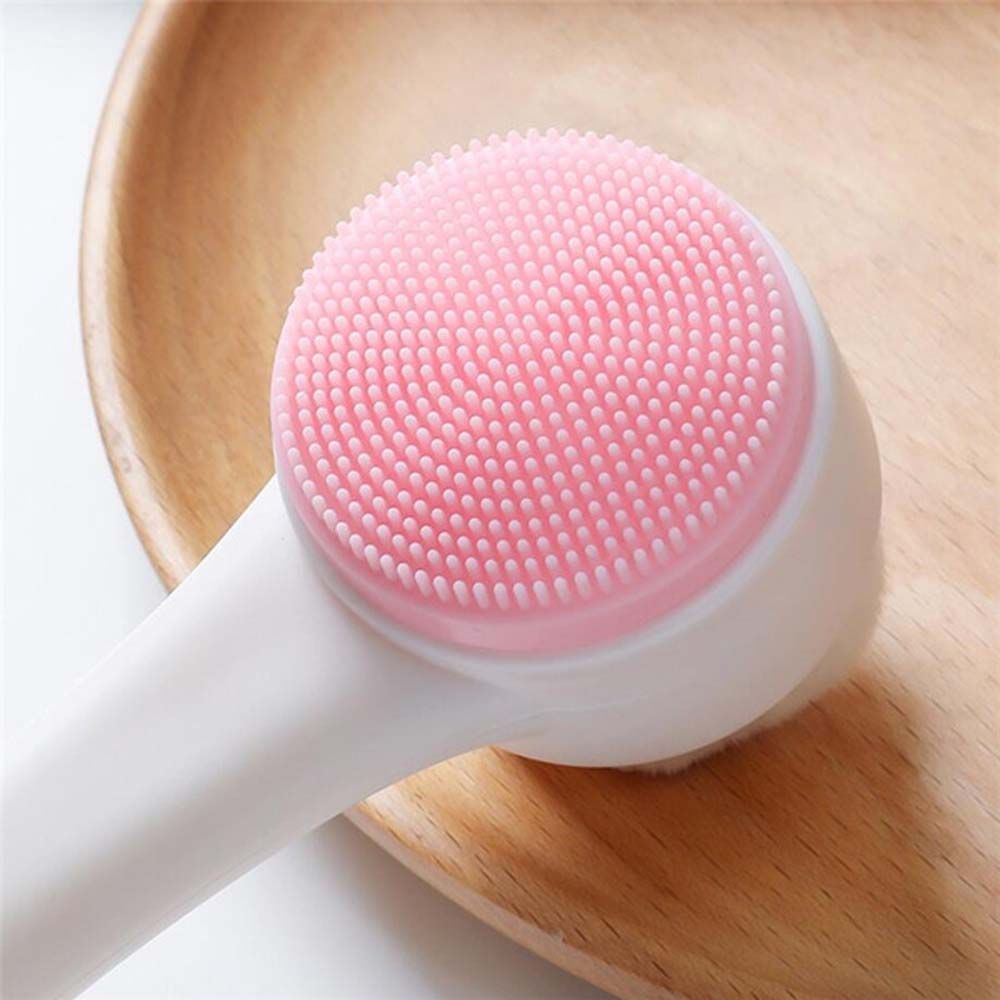 [Hàng mới về] Bàn chải silicon mềm 3D rửa mặt tẩy tế bào chết loại bỏ mụn đầu đen tiện lợi