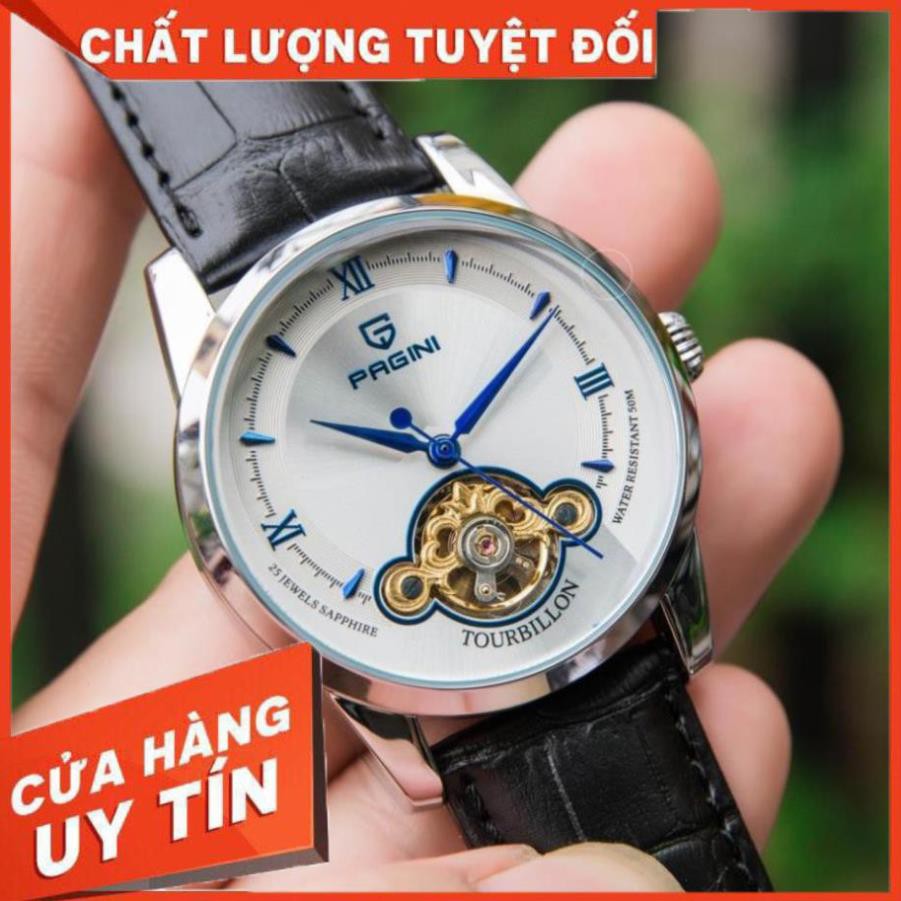 [Chính Hãng 100%] Đồng Hồ Nam PAGINI PA19966 - Đồng hồ cơ automatic lộ máy hàng chính hãng, Bảo hành 5 năm
